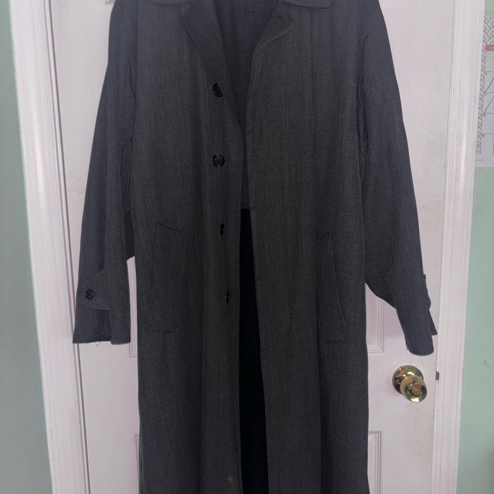 Gray Long oversized trench coat